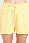 Rosaline Geo Blooms Knit Cotton Shorts Set - Minion Yellow — thumbnail 6